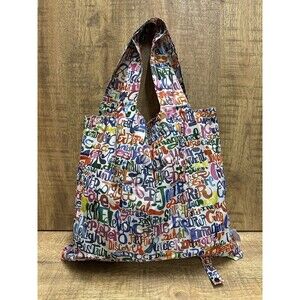 Murale  classic multicolor large wrapable grocery tote